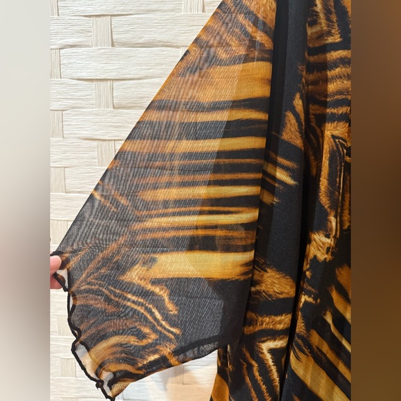 Plus Size Astarte Black and Brown Women's Tunic Top 3X - Picture 2 of 10